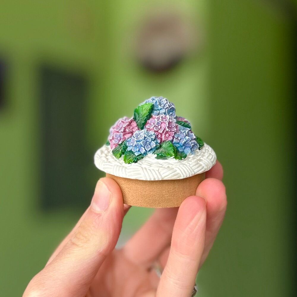 Purple + Blue Hydrangea Floral Mini Textured Dainty Cottagecore Accent